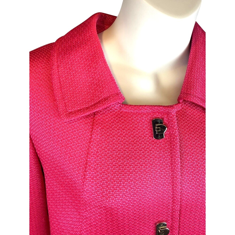 Tahari Arthur S. Levine Pink Textured Blazer Jacket Size 6 Bubblegum Career - Picture 4 of 9